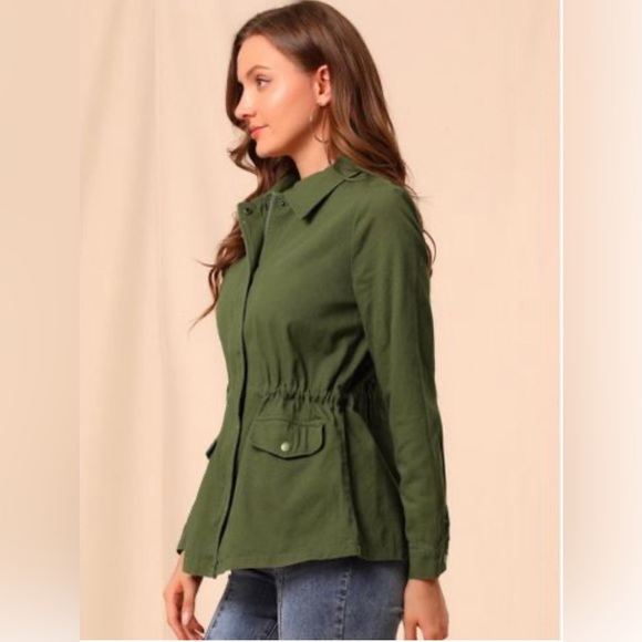 Allegra K Women's Drawstring Waist
Flap Pockets Lightweight Utility
Jacket XL - Picture 4 of 6